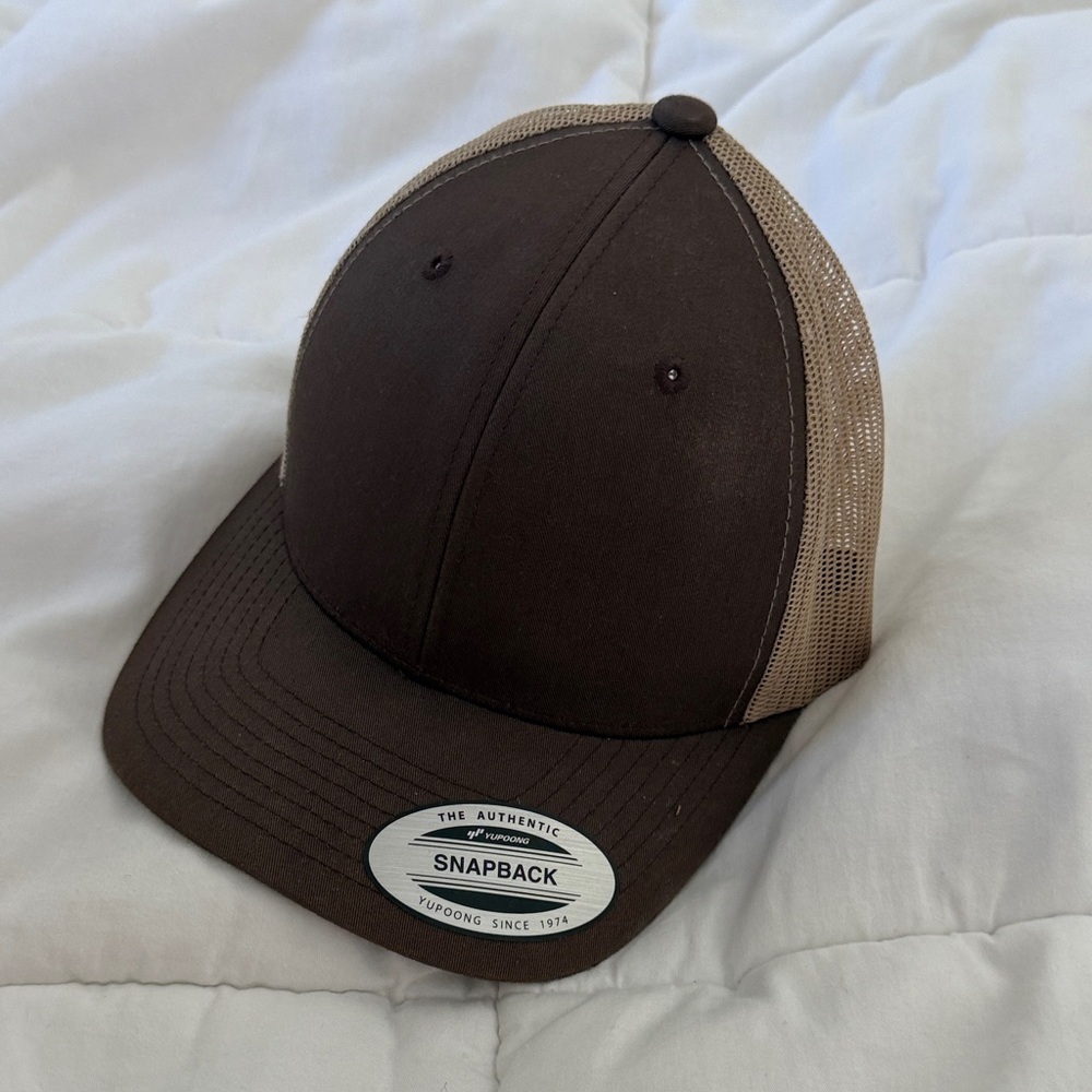Classic Brown and Tan Snapback Hat